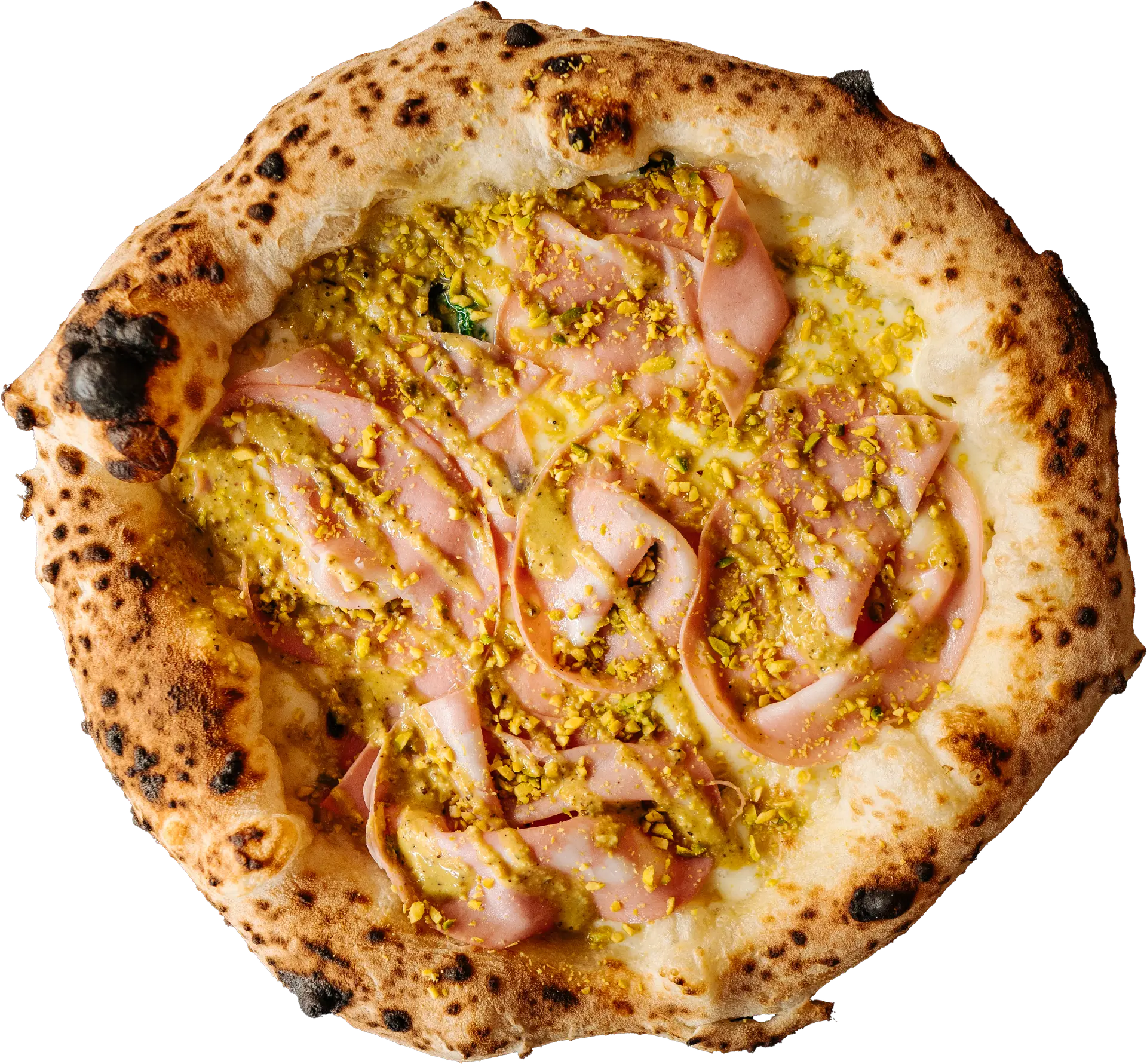 Pizza Mortadella e Pistaccio